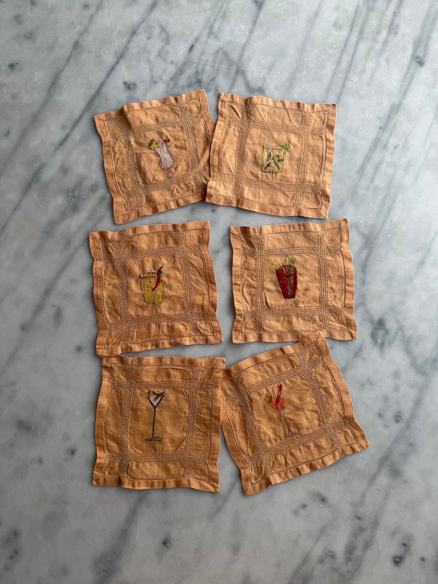 Embroidered Cocktail Napkins