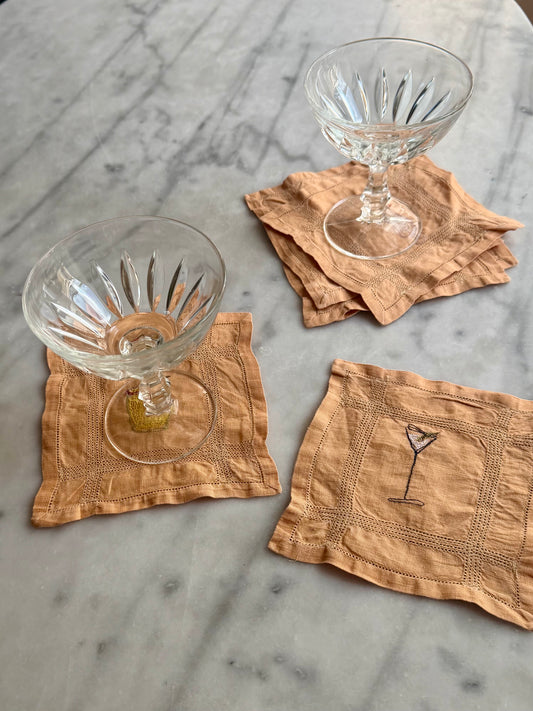 Embroidered Cocktail Napkins